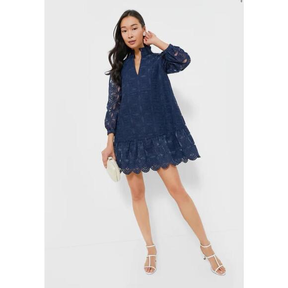 Tuckernuck Dresses & Skirts - Tuckernuck Navy Organza Palmerston Dress $198 NWT Large L